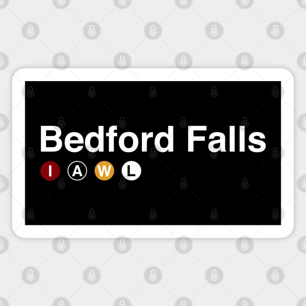 Bedford Falls Sticker by huckblade